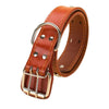 High Quality Dog Leather Collar and leash Set Braided Chain Rope