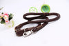 Genuine Leather Dog Collar Leash Lead Set for Pitbull Husky Mastiff