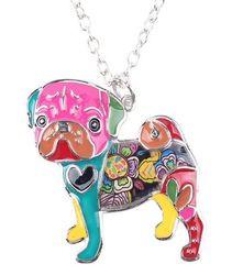 Cute Pug Dog Pendant Necklace