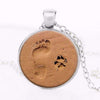 Paw and Footprint Pendant for Dog Lover