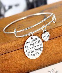 Dog Hair Completes the Outfit Paws Bangle Dog Footprints Heart Bracelet Jewelry